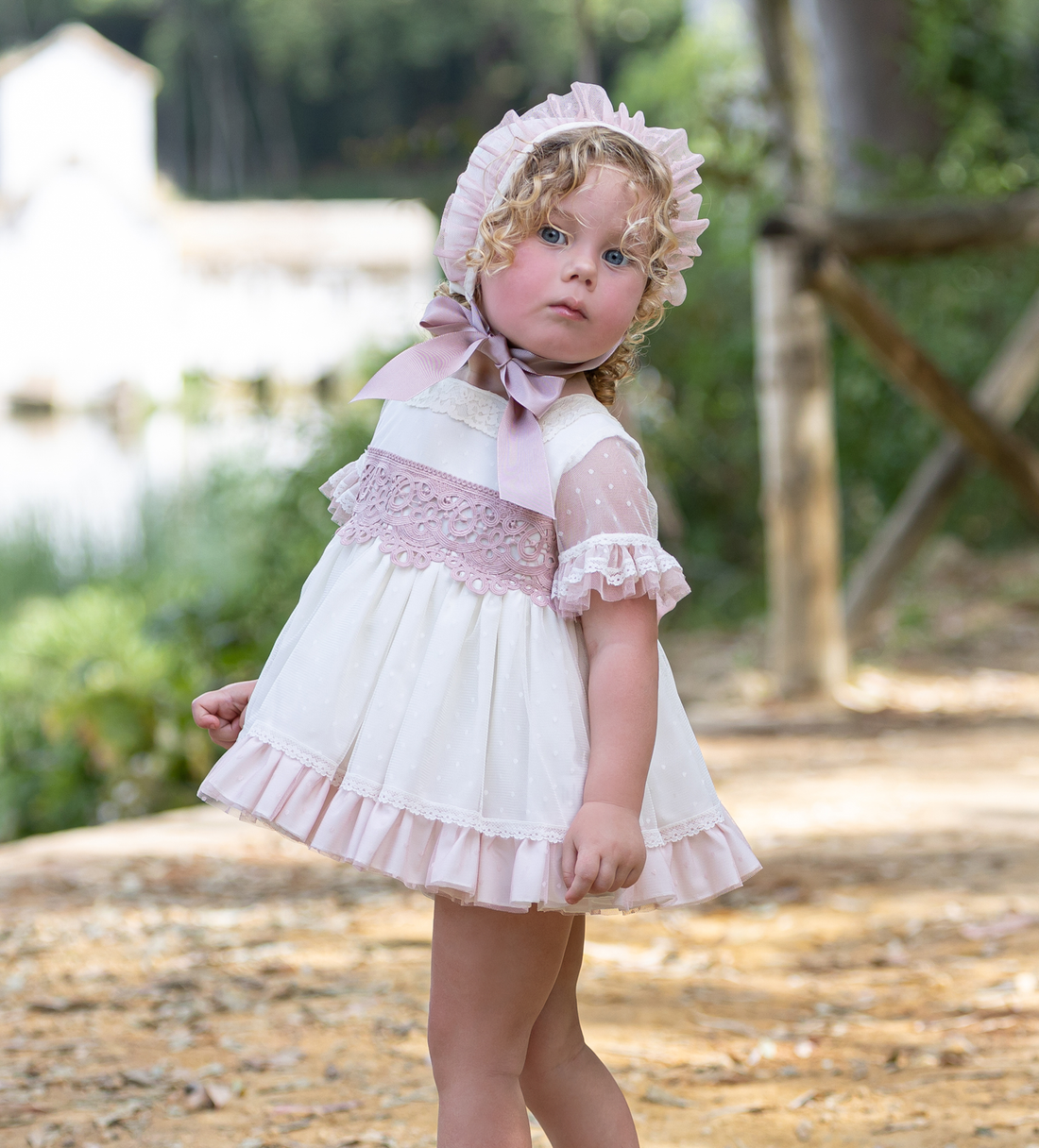 Ivory little girl dress online