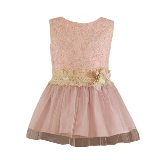 Little girl looking confident and elegant in our Pale Pink Beauty dress. This stunning pale pink party dress is adorned with intricate detail, ideal for special events such as weddings. It's made from comfortable, breathable fabric ensuring she feels as fantastic as she looks.